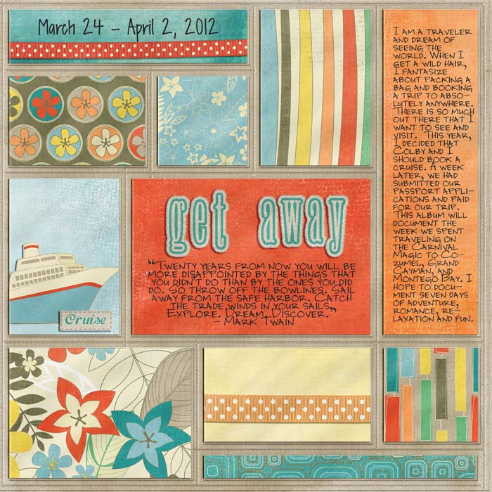 Vacation Album Title Page