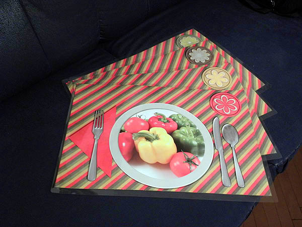 Vegatables placemat set