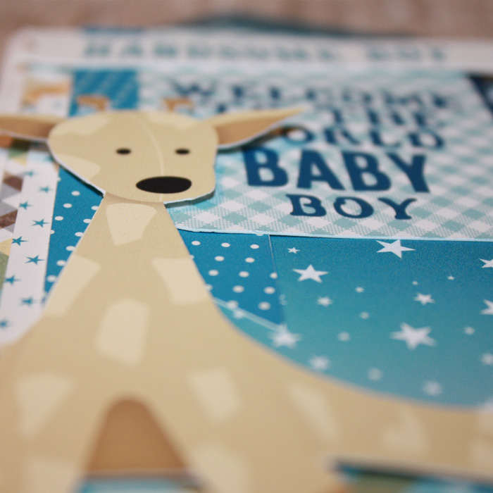 Welcome Baby Card with matching envie