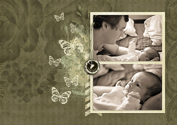 With daddy in MT bed