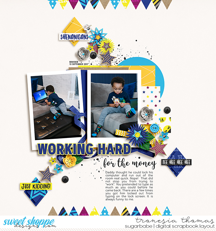 Working hard