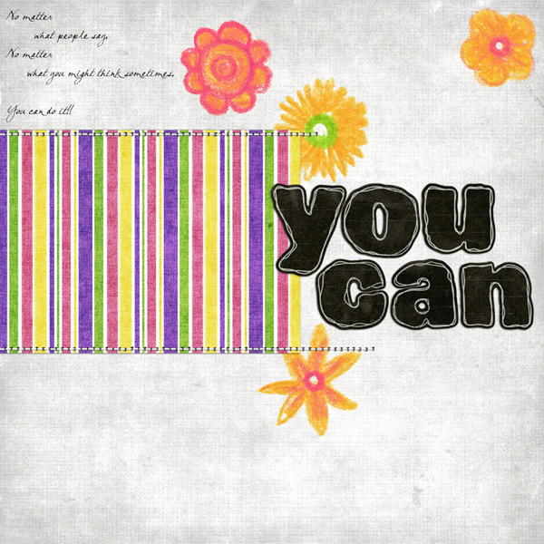 You can