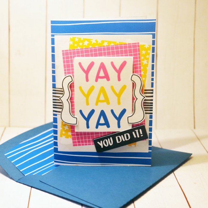 You Did It card with matching envelope