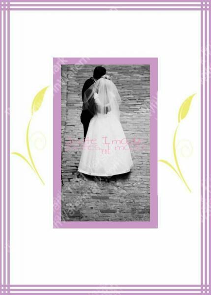 Light Lavender Border with Black and White Picture
