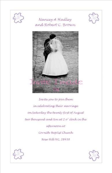 Lilly flowers with Edward Font invite