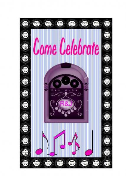 50'sDinerthemeinvite a sample I made for a customer.