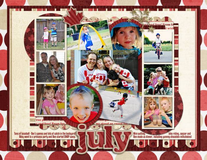 July Calendar Page