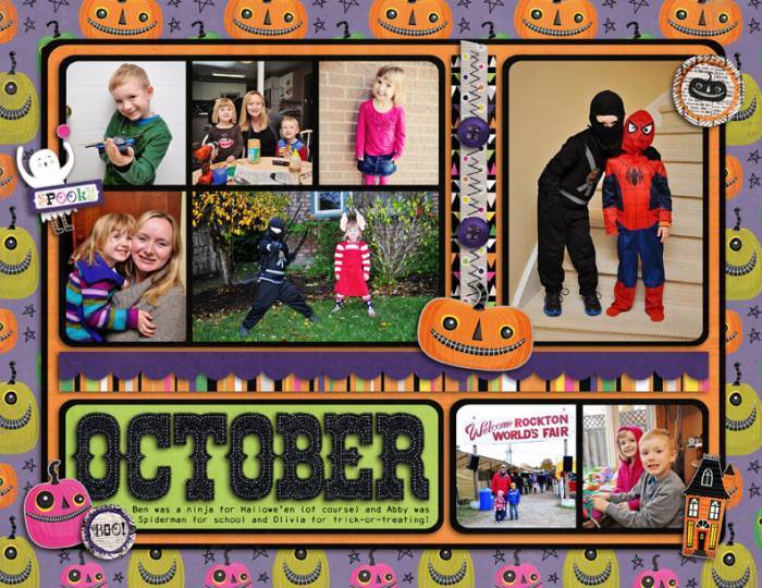 October Calendar Page