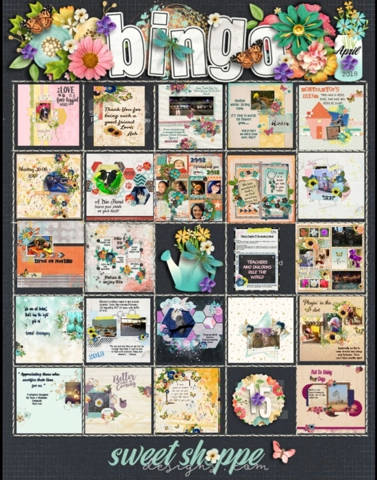 April 2018 blackout bingo