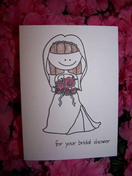 Hybrid:  Bridal Shower card