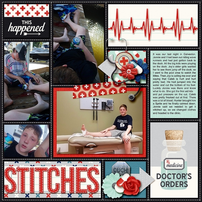 Stitches (left)