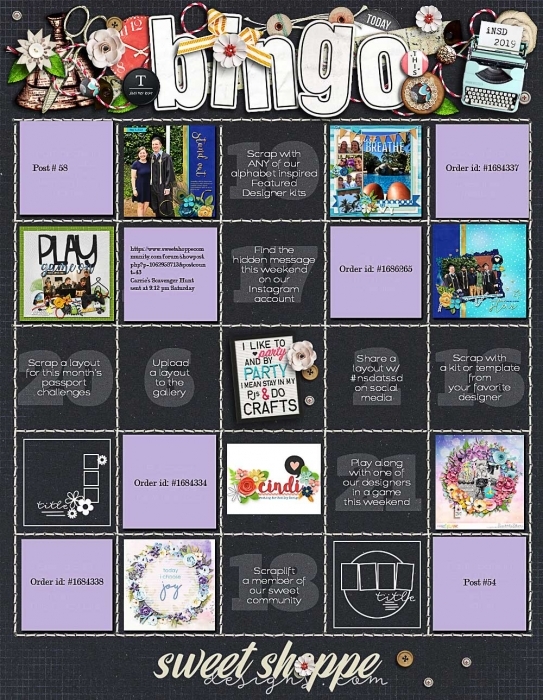 iNSD Bingo line