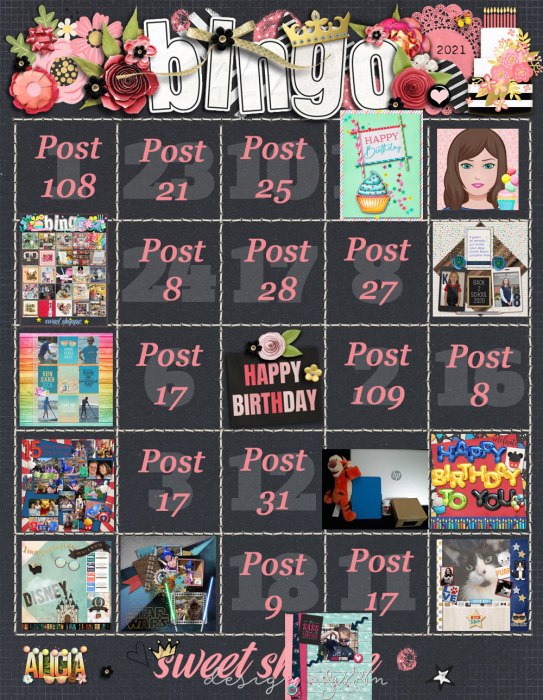 SSD 15th BDay Full Bingo Card