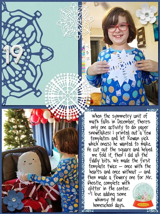 December album - paper snowflakes