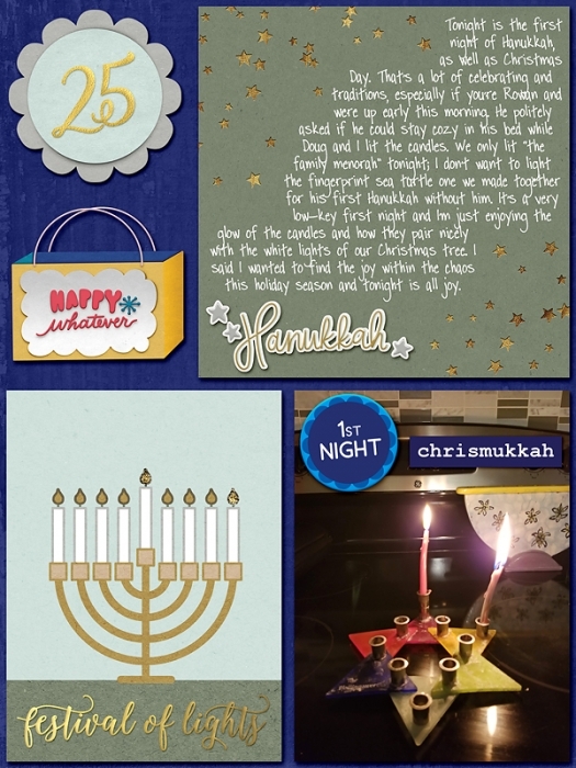 December album - first night of Hanukkah