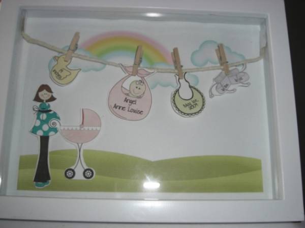 Baby Info Shadow Box