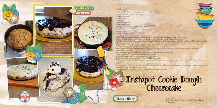 Instapot Cookie Dough Cheesecake