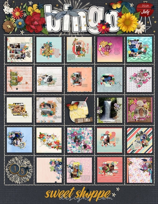 July 2018 Bingo Card