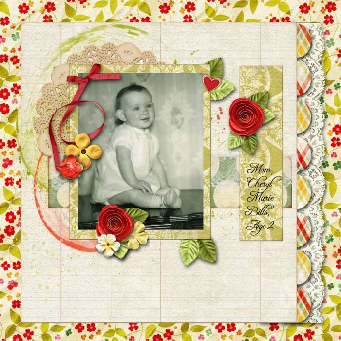 Mom, age 2
