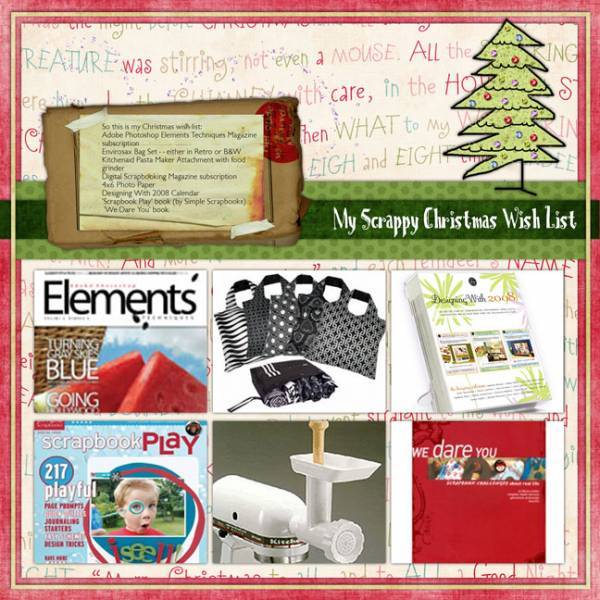 My Scrappy Christmas Wish List