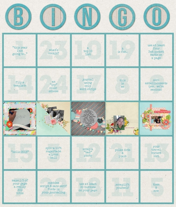 Jan 2015 - Bingo Card 5 Challenges