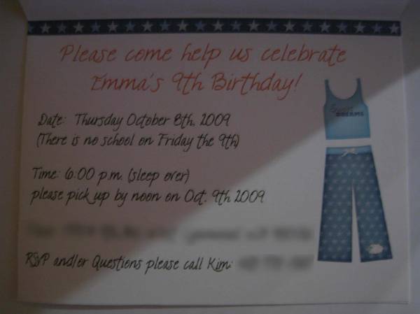Sweet Dreams Pajama Party Invite