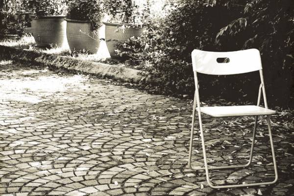 a lone chair..