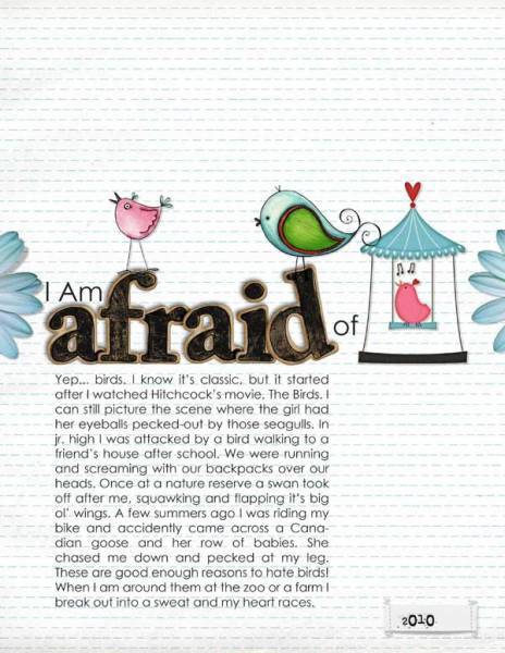 I Am Afraid Of...