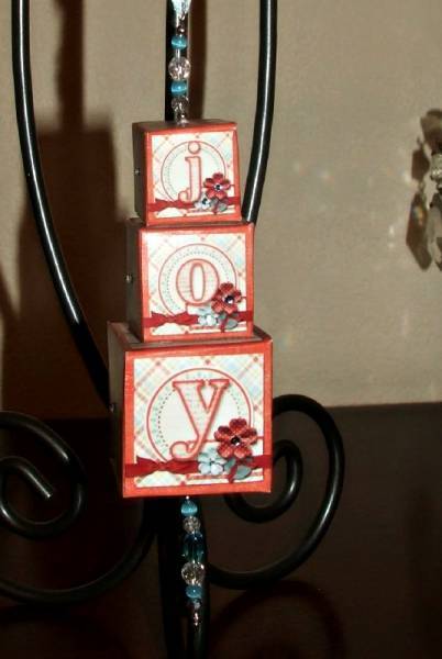 Christmas cube hanging decoration