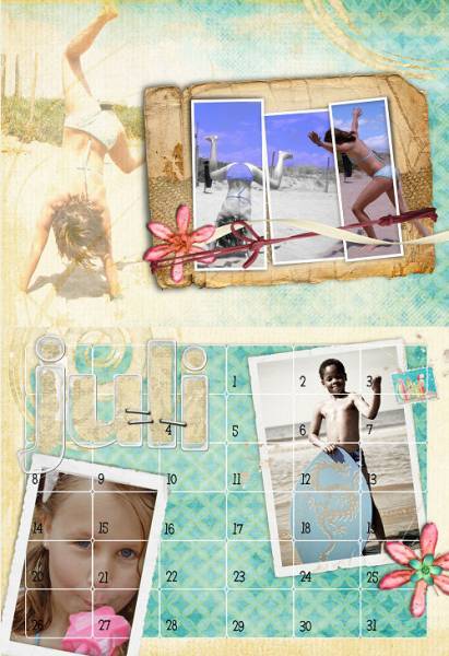 july calendar pages