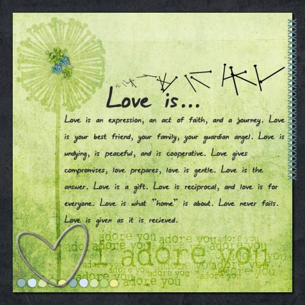 Love Is... (Baby Love Letters prompt 1)
