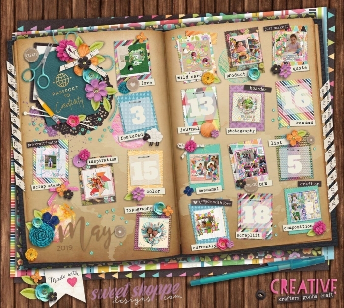Passport to Sweet Stuff Challenges May Card