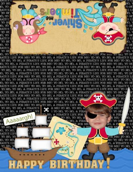 Pirate Birthday Card