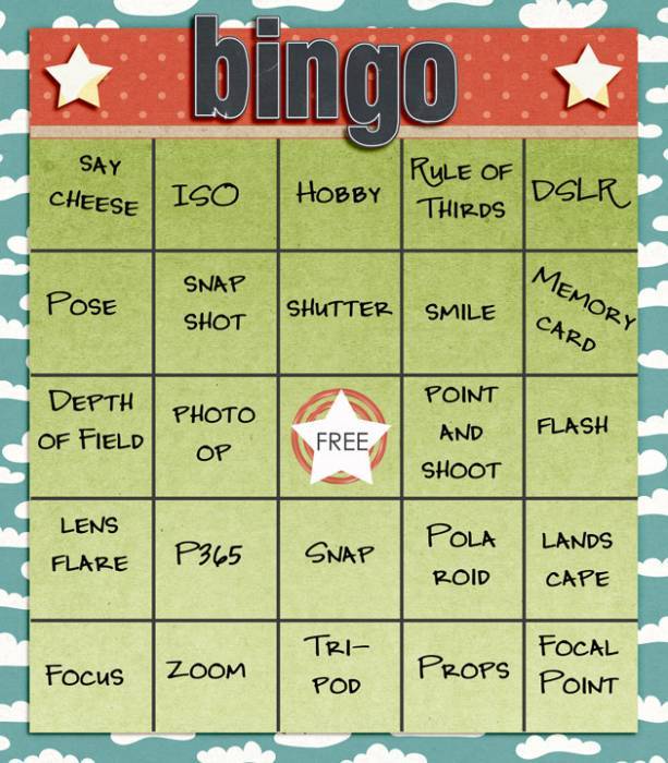 NSD Bingo Card