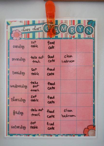 Chore Chart 1