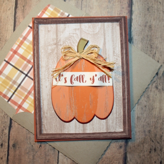 Fall card with matching envelope