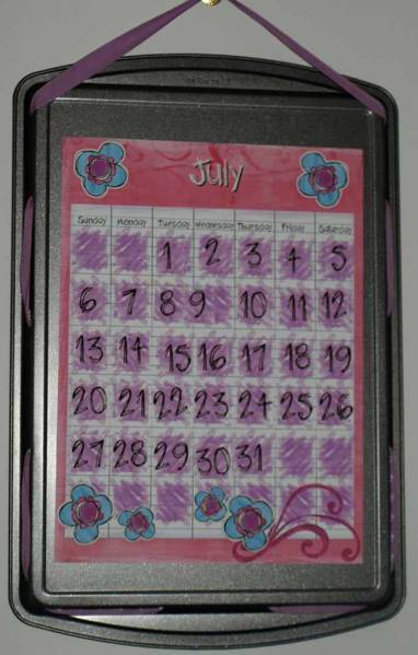 Cookie Sheet Calendar