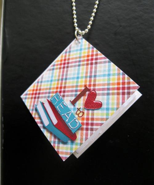 I Love to Read, Notebook Necklace