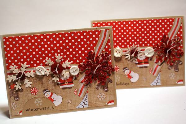winter snowflake wishes card