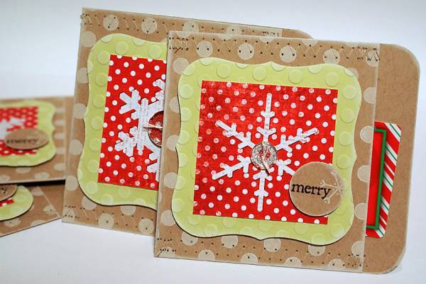 snowflake gift card pocket