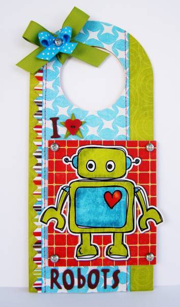 I {heart} Robots - Door Hanger