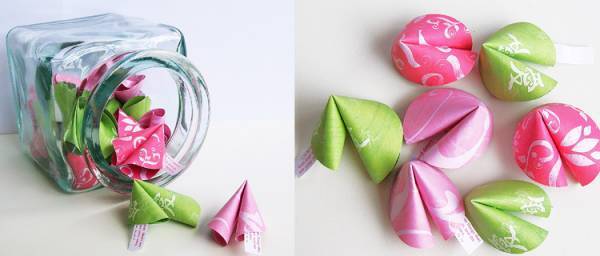 Paper fortune cookies
