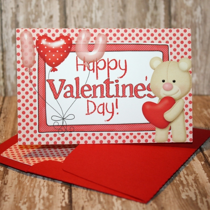 Valentine's Day card with matching envie