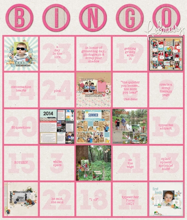 February Bingo Card