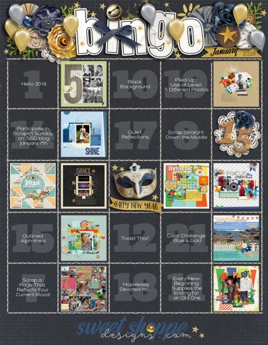 January BINGO card