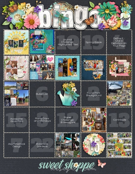 April Bingo Card