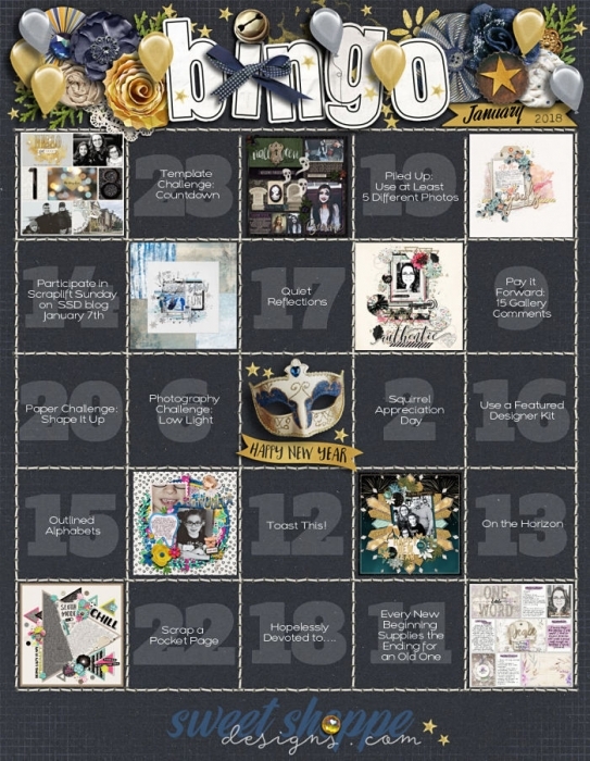Challenge Bingo Card - January/18