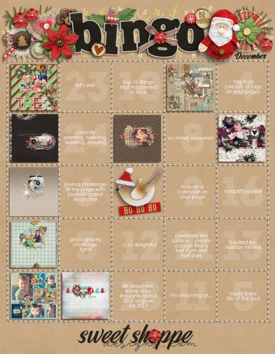December Bingo Card