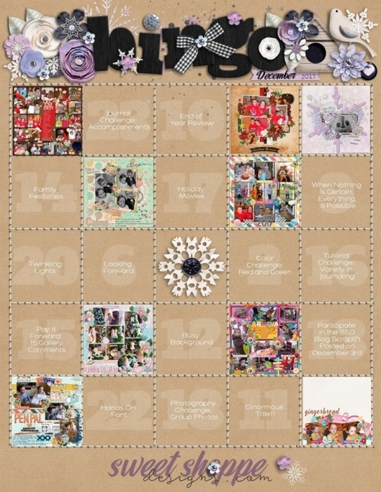 My December Bingo card