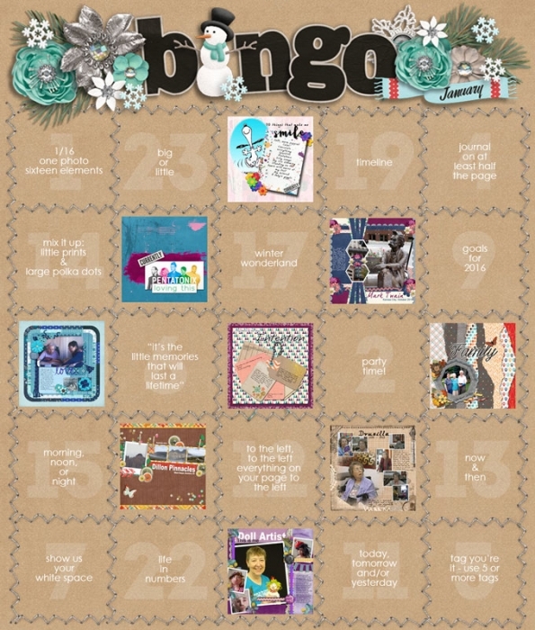 January Bingo Tracker